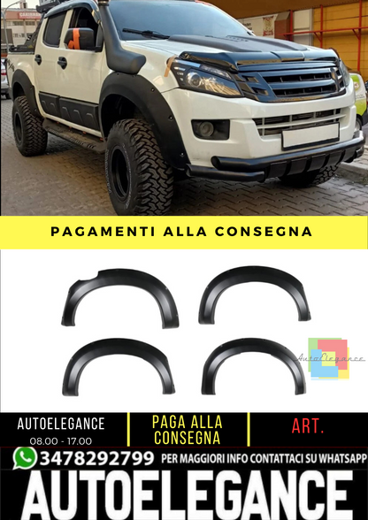 🔥 Protezioni parafango adatto per ISUZU DMax dal 2012 al 2019 4 Pz 🔥