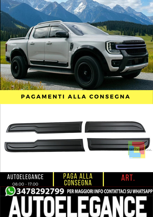 🔥 Protezioni parafango adatto per FORD Ranger T9 dal 2023 4 pz 🔥