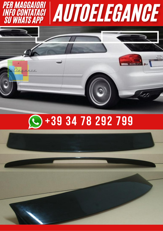 ❤️Spoiler Tetto Posteriore Audi A3 8P 3 Porte 2003–2012 – Versione 2❤️
