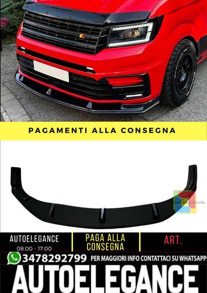 🔥 Spoiler Anteriore adatto per VW Crafter MK2 dal 2017 Nero Lucido 🔥
