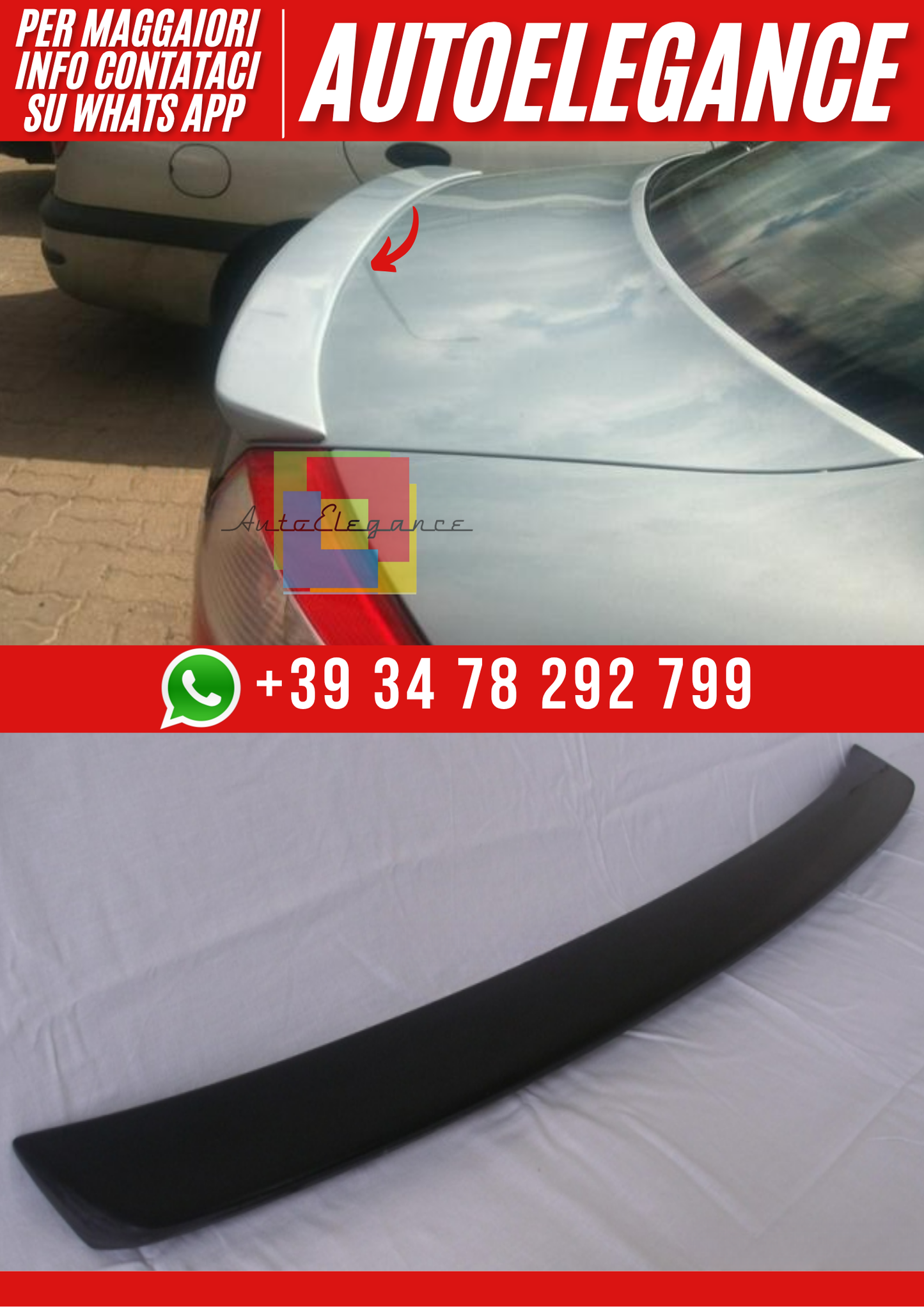 ❤️ Spoiler Posteriore Compatibile con Audi A4 B6 Berlina 2000–2004 Look S4❤️