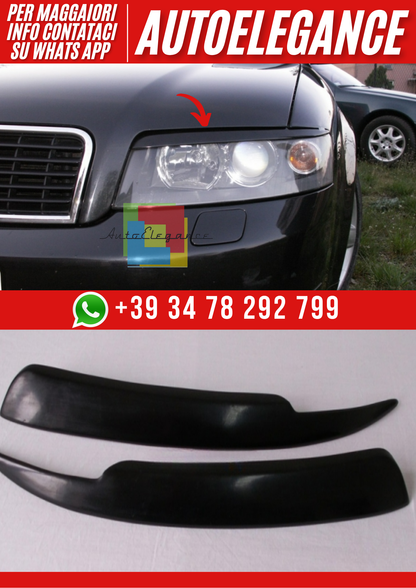 ❤️ Palpebre Fari Compatibili con Audi A4 B6 2001–2004 Look Sportivo❤️