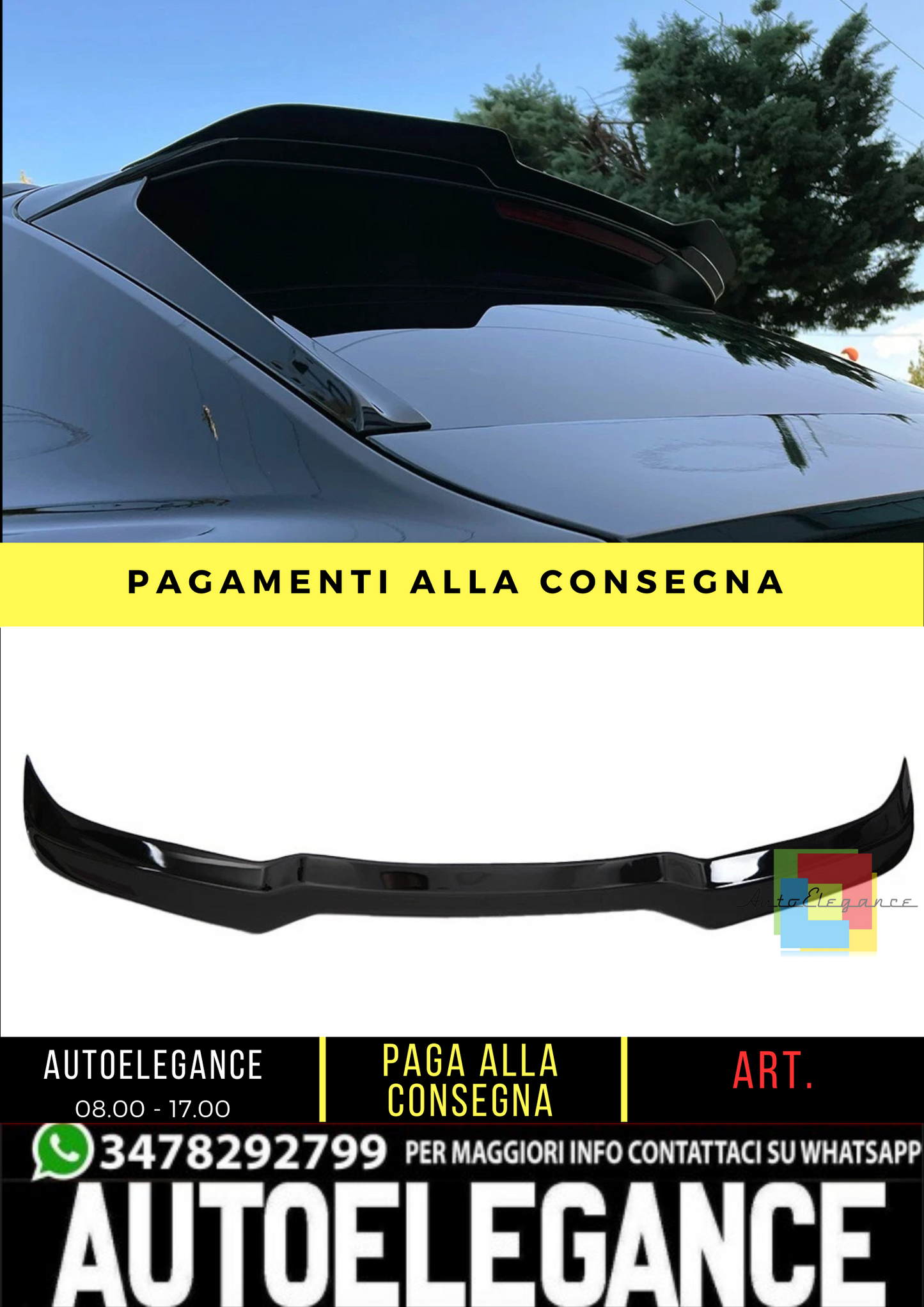 🔥 Spoiler sul tetto adatto per AUDI RS Q8 Mk1 dal 2019 🔥