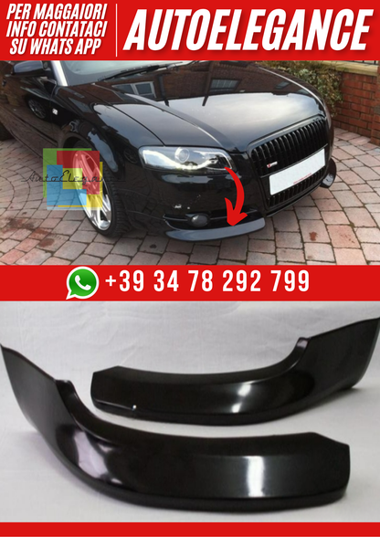 ❤️Splitter Anteriore in 2 Pezzi per Paraurti Audi A4 B7 2004–2008❤️