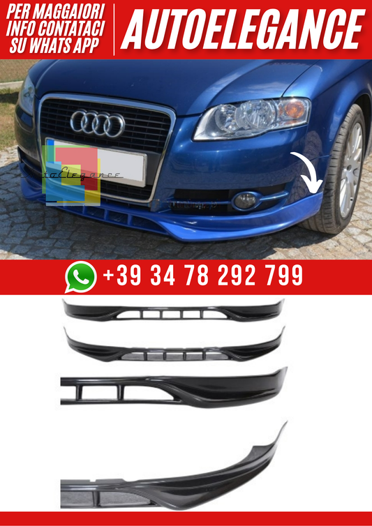 ❤️Spoiler Anteriore per Paraurti Audi A4 B7 2004–2008 Look Sportivo❤️