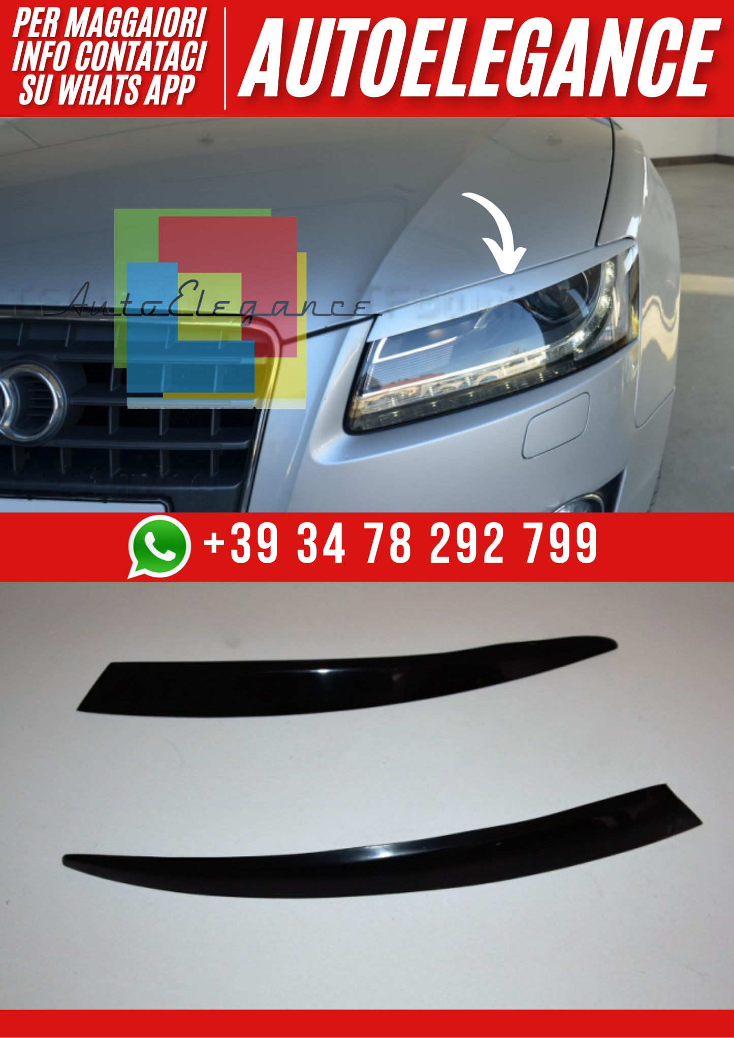 ❤️Palpebre Fari per Audi A4 B8 2007–2012 – Look Aggressivo❤️