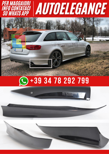 ❤️Splitter Posteriore 2 Pezzi per Audi A4 B8 Avant 2008–2011❤️