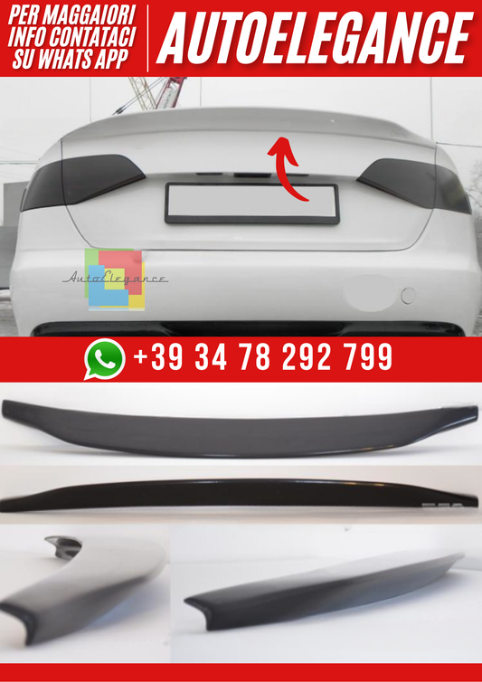 ❤️Spoiler Tappo Cofano Posteriore per Audi A4 B8 Berlina 2008–2011 – Look Spo ❤️