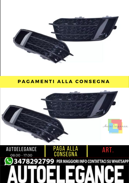 🔥 Set copri fendinebbia adatto per Audi A1 RS Look Sportback Nero Lucido 🔥