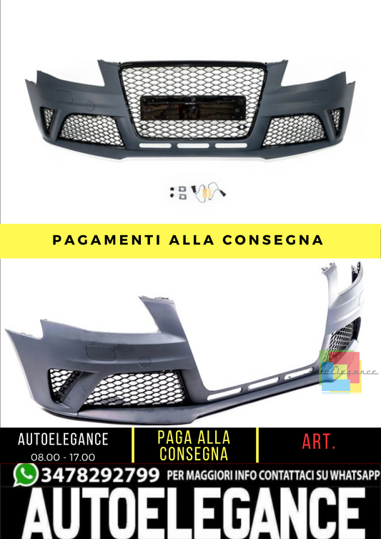 🔥 Paraurti anteriore RS4 Look per Audi A4 B8 (8K) Berlina Avant 07-11 🔥