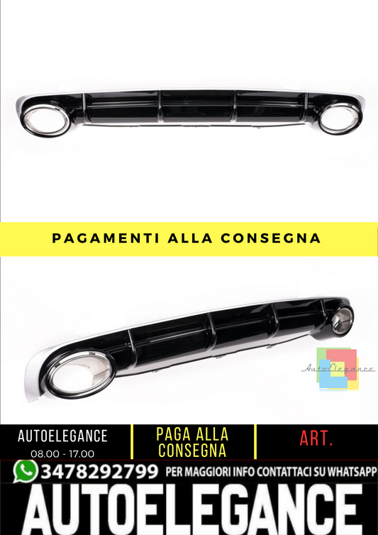 🔥 Diffusore Paraurti Posteriore RS6 Look per Audi A6 C7 (4G) Berlina 11-14 🔥
