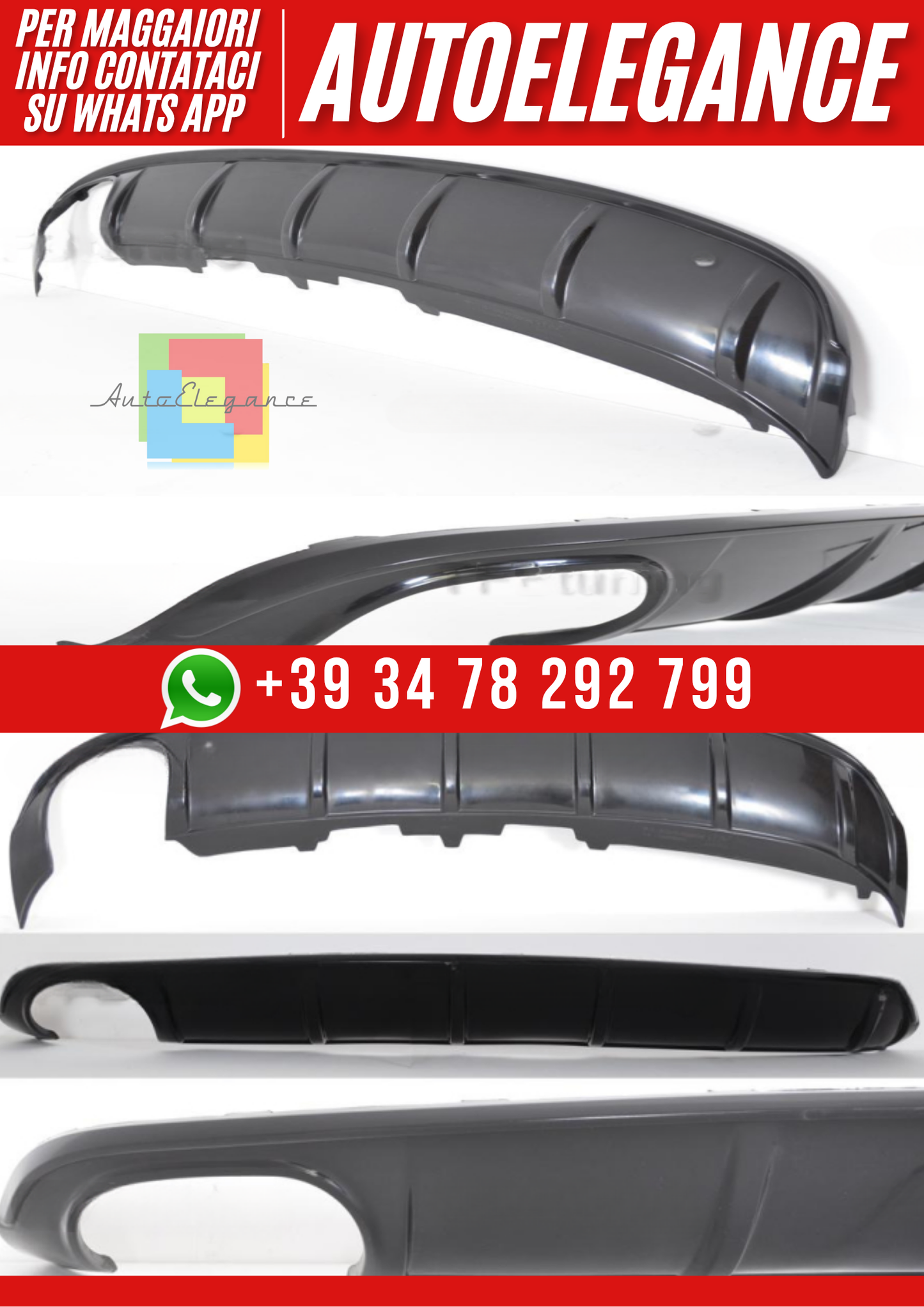 💕Diffusore Posteriore per Audi A5 Cabrio 8F 2007–2011   Versio 1💕