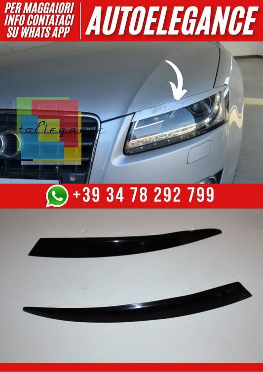 💕Palpebre Fari Anteriori per Audi A5 Cabrio 8T 2007–2011 – Look Sportivo💕