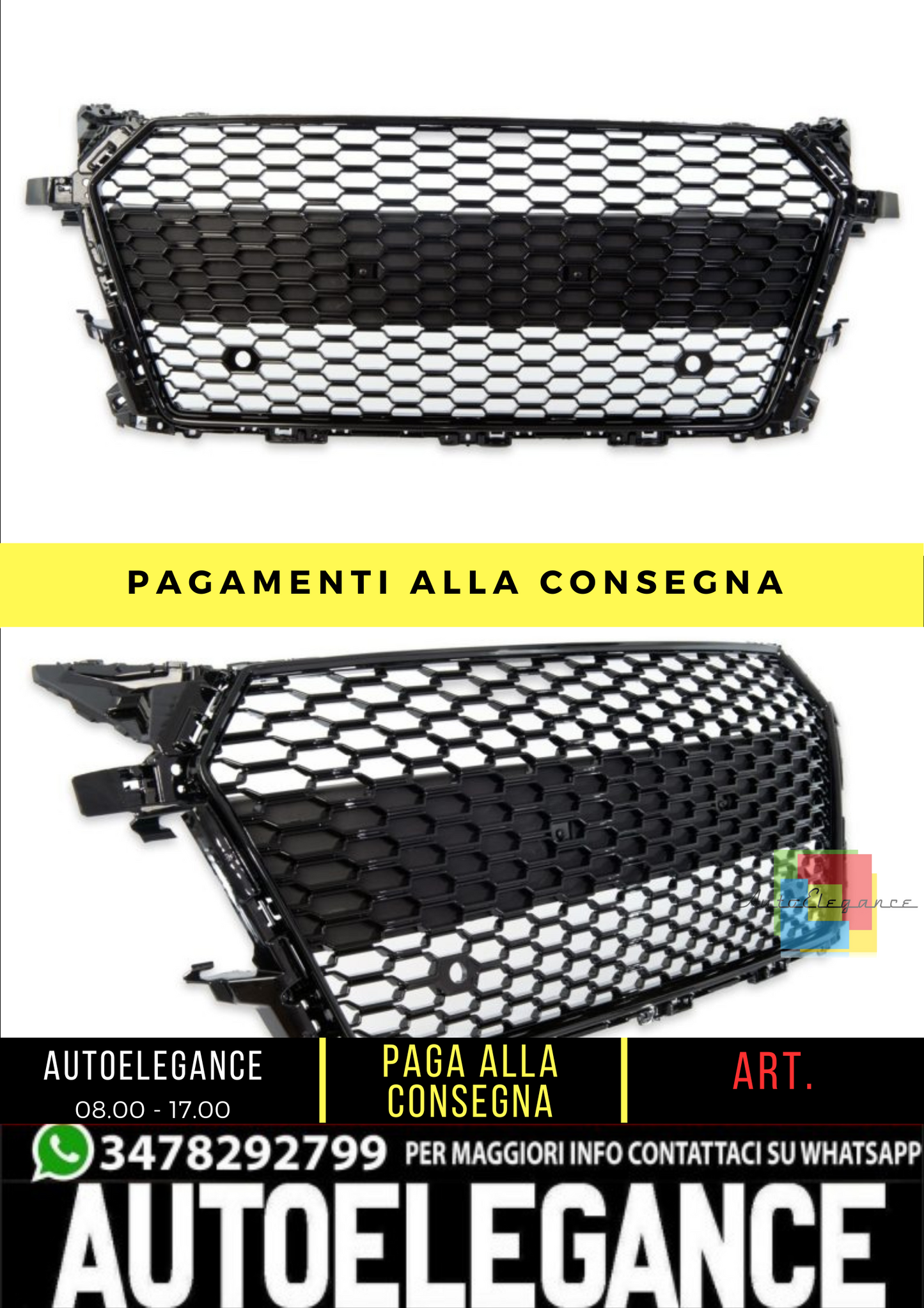 🔥 Griglia Anteriore TT RS Look per Audi TT (FV, 8S) Coupe Roadster 14-in poi 🔥