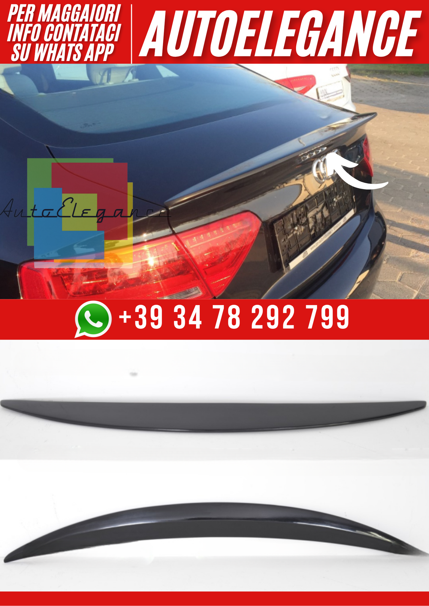 💕Spoiler Posteriore Compatibile con Audi A5 Sportback (2009–2016)💕