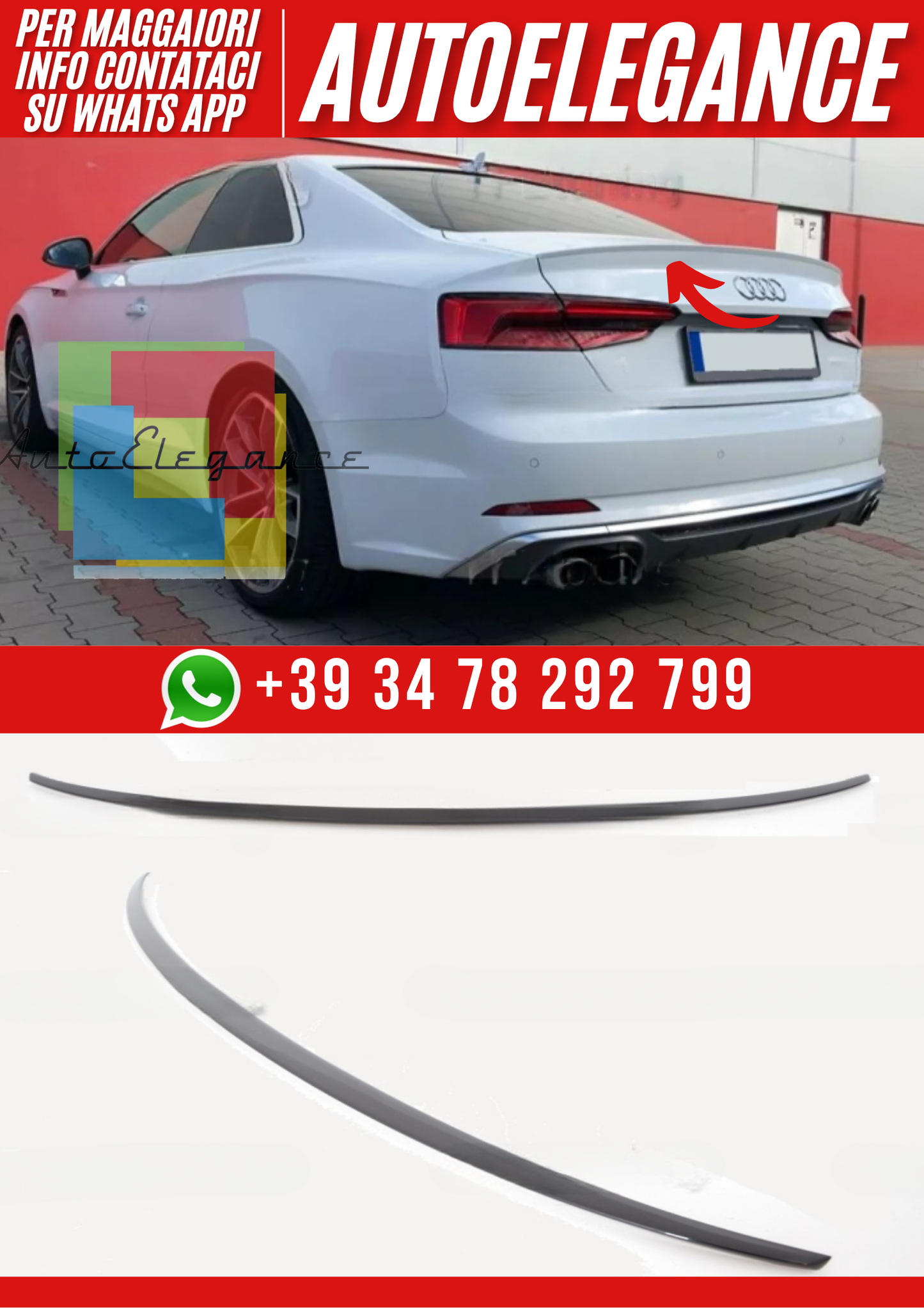 💕Spoiler Posteriore Compatibile con Audi A5 F5 Coupé (2016–2024)💕