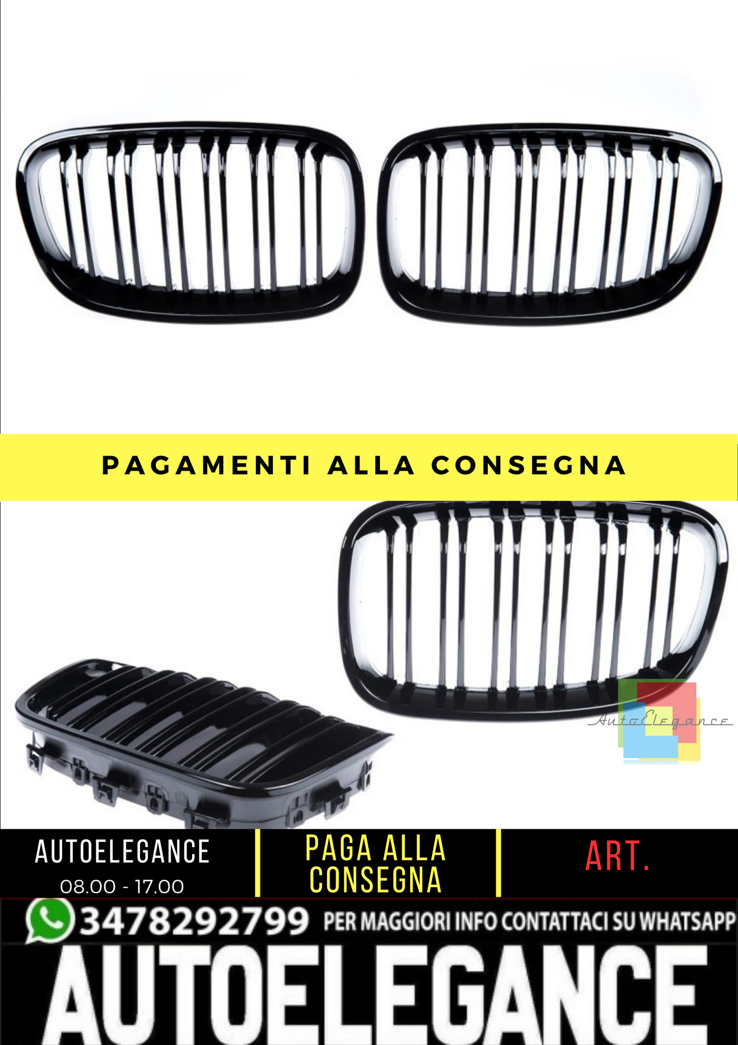 🔥 Griglia anteriore per Bmw 1 (F20, F21) Hatchback (2011-2015) Dual Line 🔥