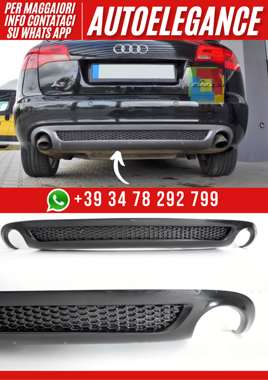 💕Diffusore Posteriore Compatibile con Audi A6 C6 Avant 2004–2009 – Versione 3💕