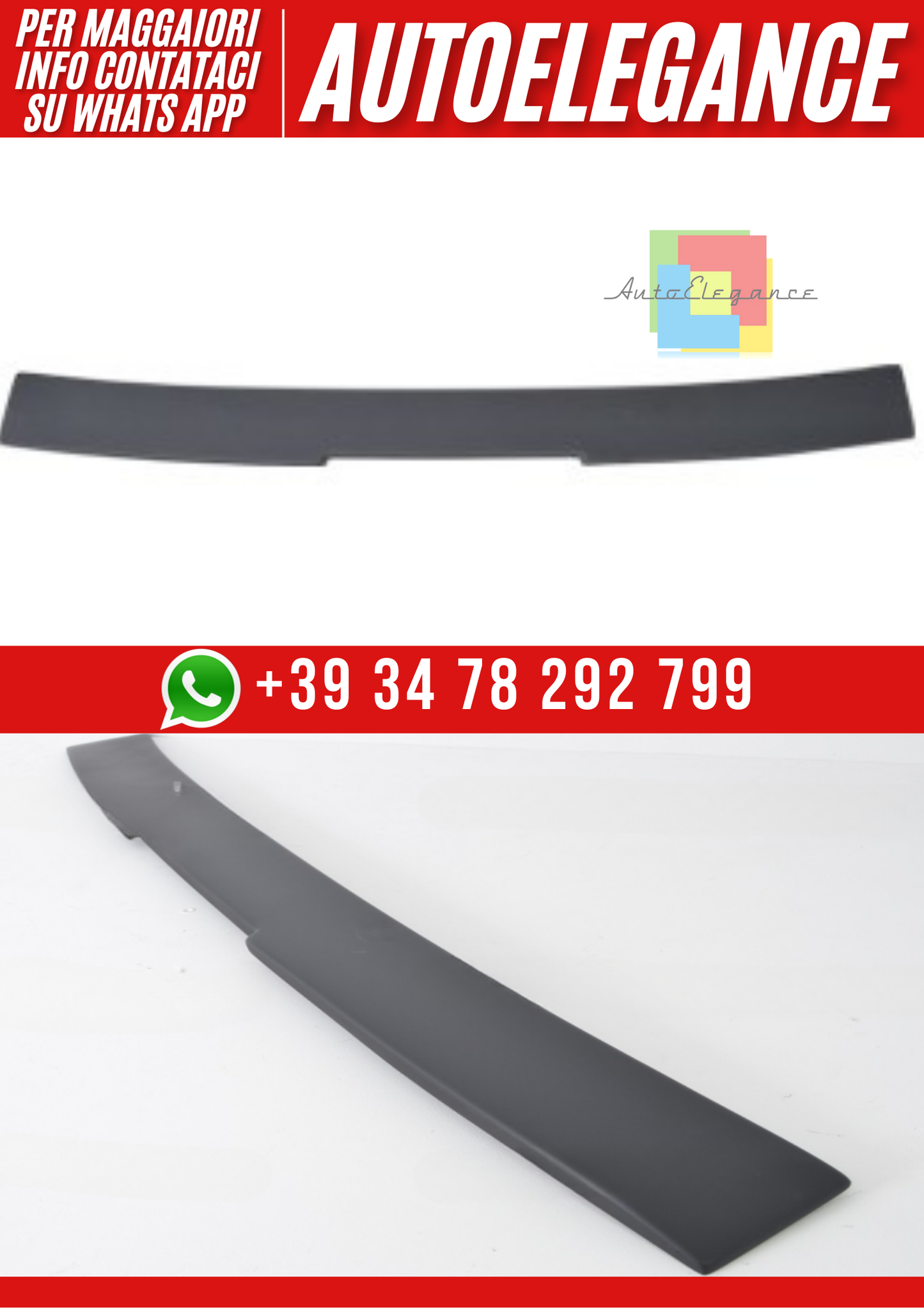 💕Spoiler Superiore Vetro Posteriore Compatibile con Audi A6 C6 Berlina 2004–2💕