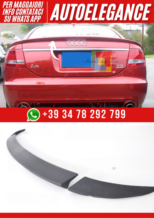 💕Spoiler Posteriore 3 Pezzi Look Sportivo per AUDI A6 C6 Berlina 2004–2009💕