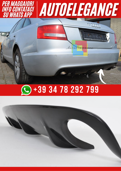 💕Diffusore posteriore paraurti per Audi A6 C6 Berlina 2004–2009 – Look RS6 v1💕