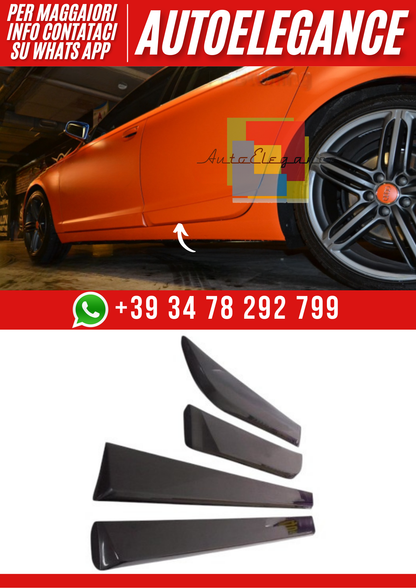 💕Minigonne Laterali Estese per AUDI A6 C6 2004–2009 – Profili Sottoporta💕