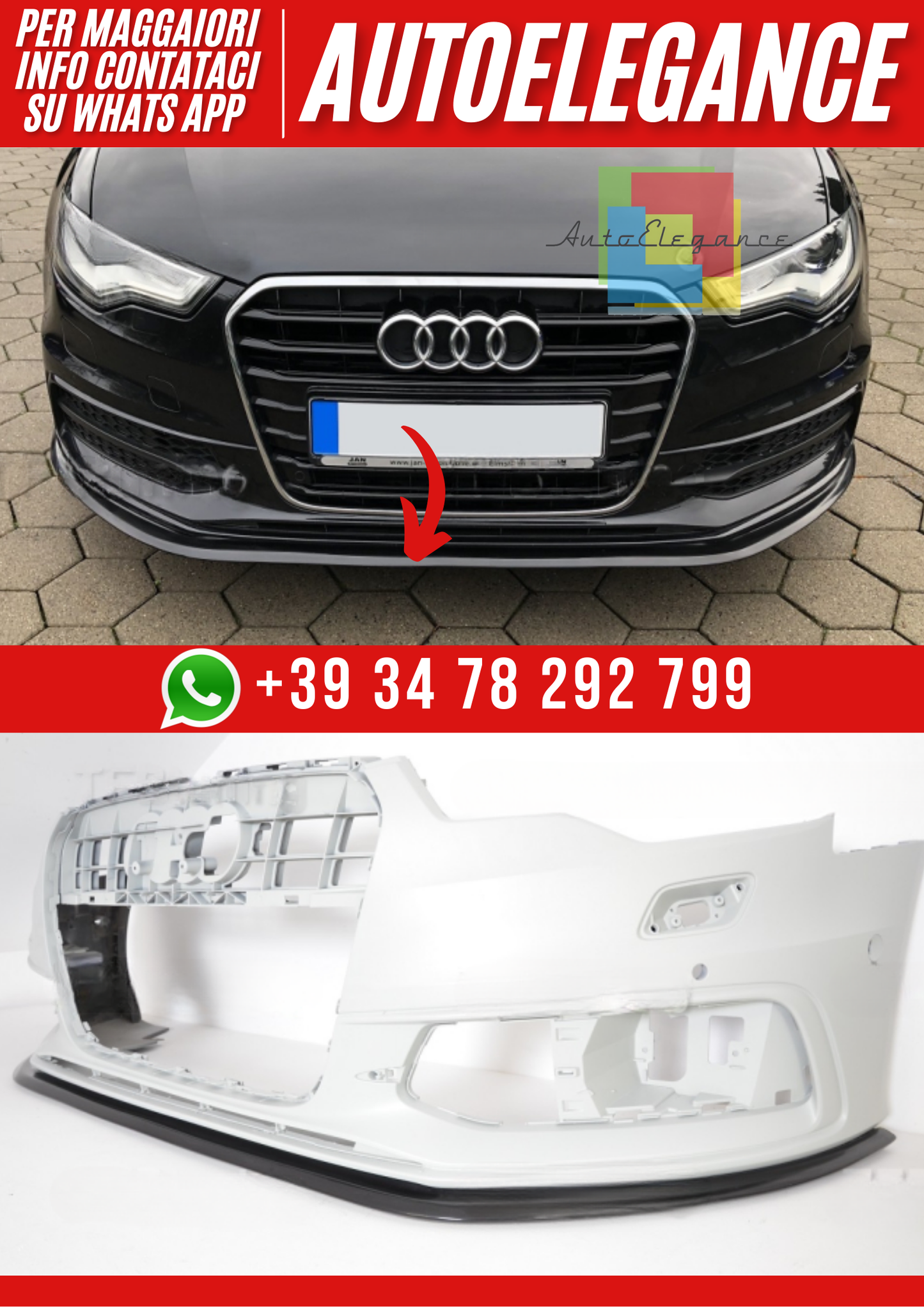 💕Spliter Anteriore Audi A6 C7 Sline 2011–2014💕