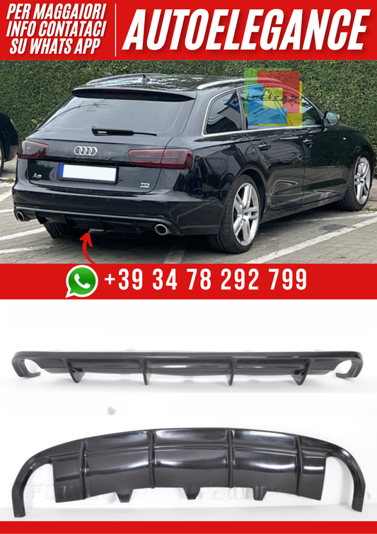 💕 Diffusore Posteriore Audi A6 C7 BERLINA AVANT STANDARD 2011–2014 – Versione 7 (RS Look)💕