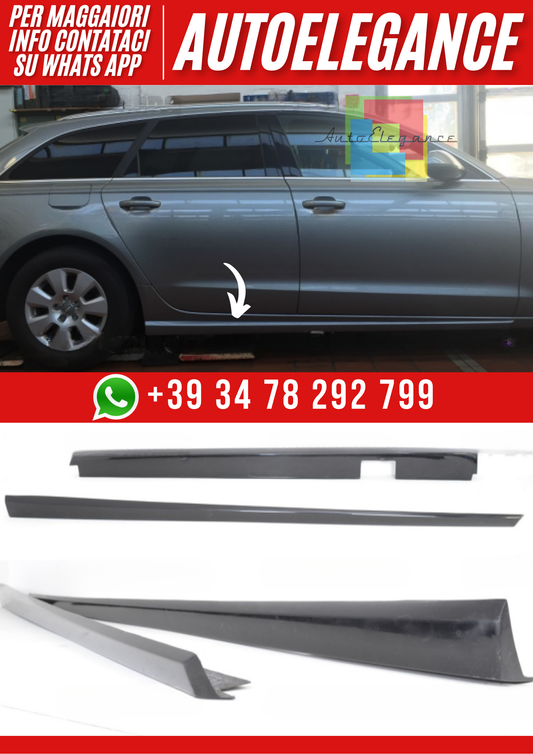 💕Minigonne Laterali Spoiler per Audi A6 C7 Avant/Berlina 2011–2014💕
