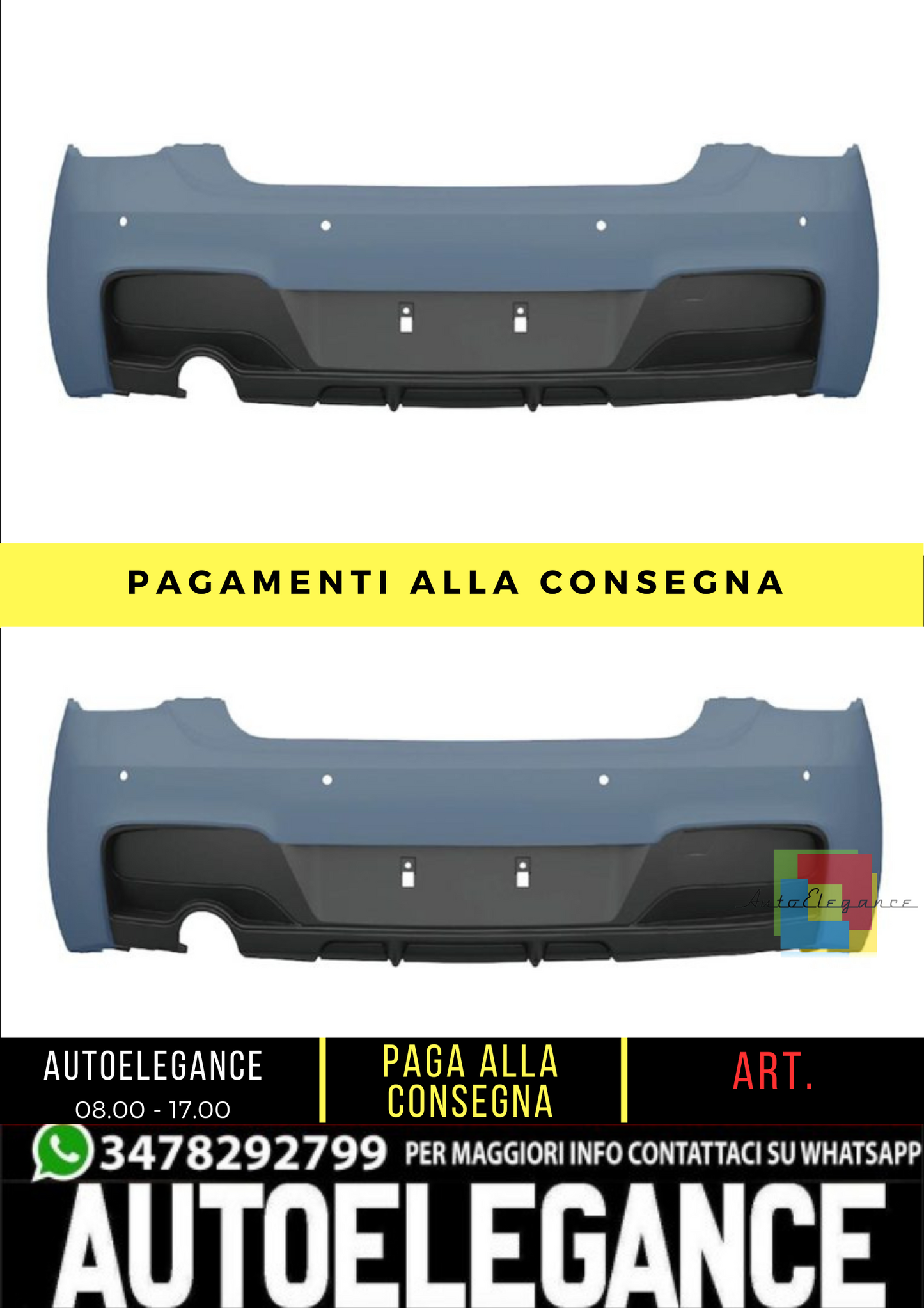 🔥 Paraurti posteriore M-Sport Look per Bmw 1 (F20, F21) Hatchback (2011-2015 🔥
