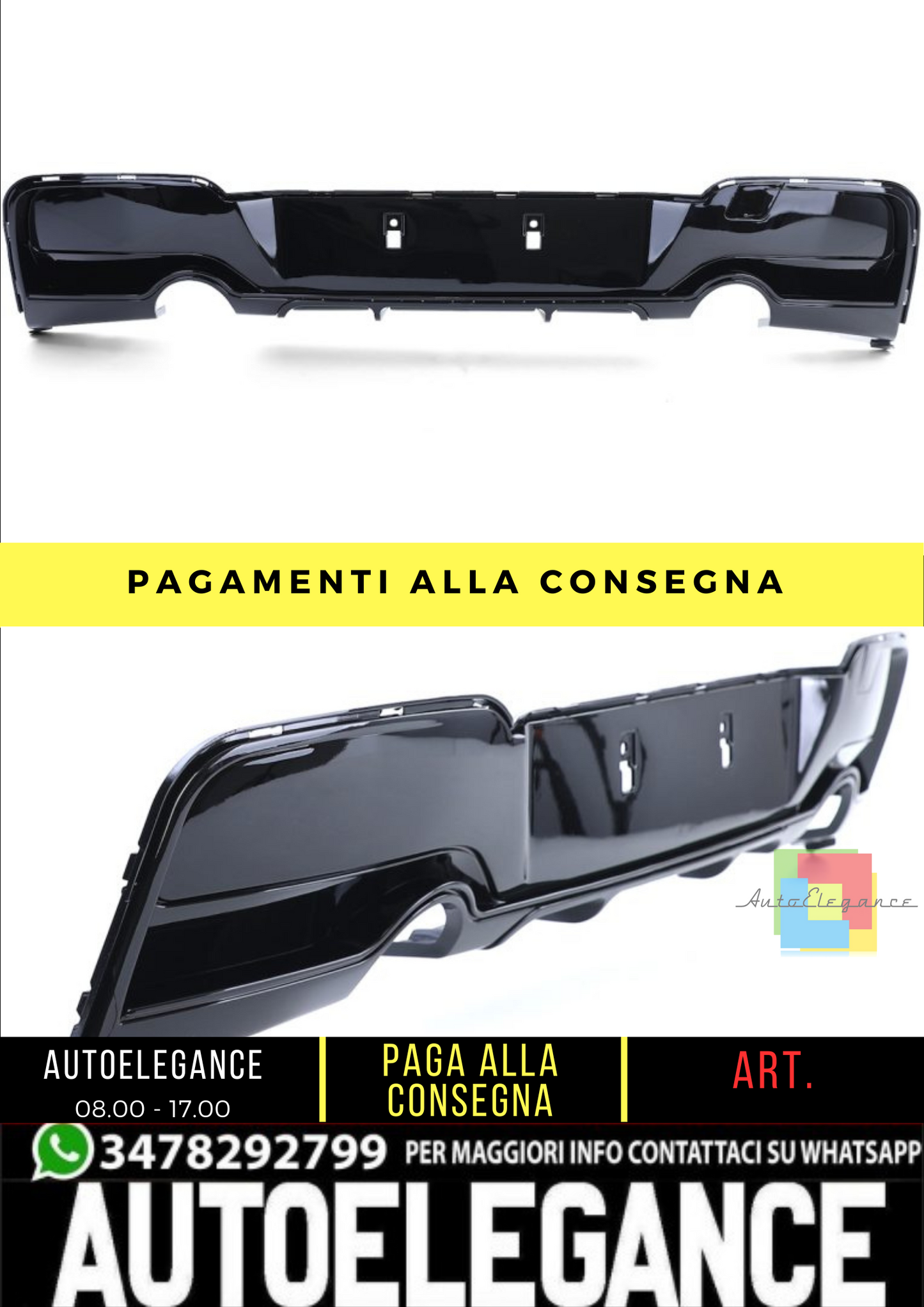 🔥 Diffusore Paraurti posteriore 135i M-Sport Look per Bmw 1 (F20, F21) 🔥