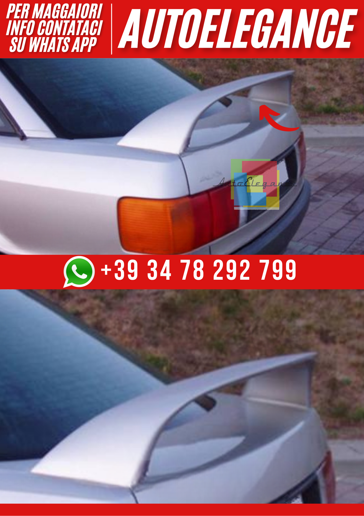 💕Spoiler Alto per Cofano Posteriore Audi 80 B3 (1986–1991)💕