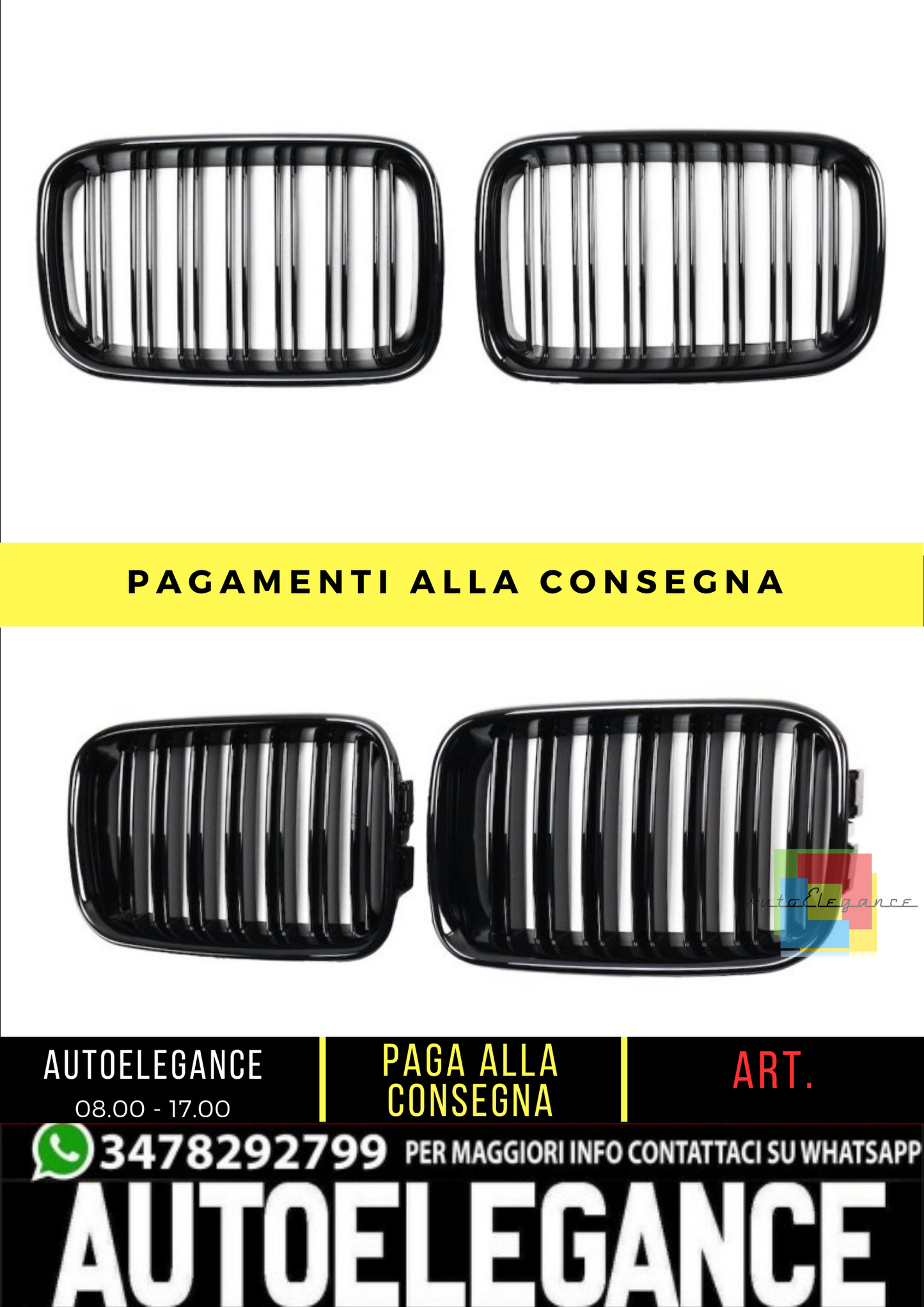 🔥Griglia Anteriore per Bmw 3 (E36) Coupe Cabrio Berlina Touring Compact 91-96🔥