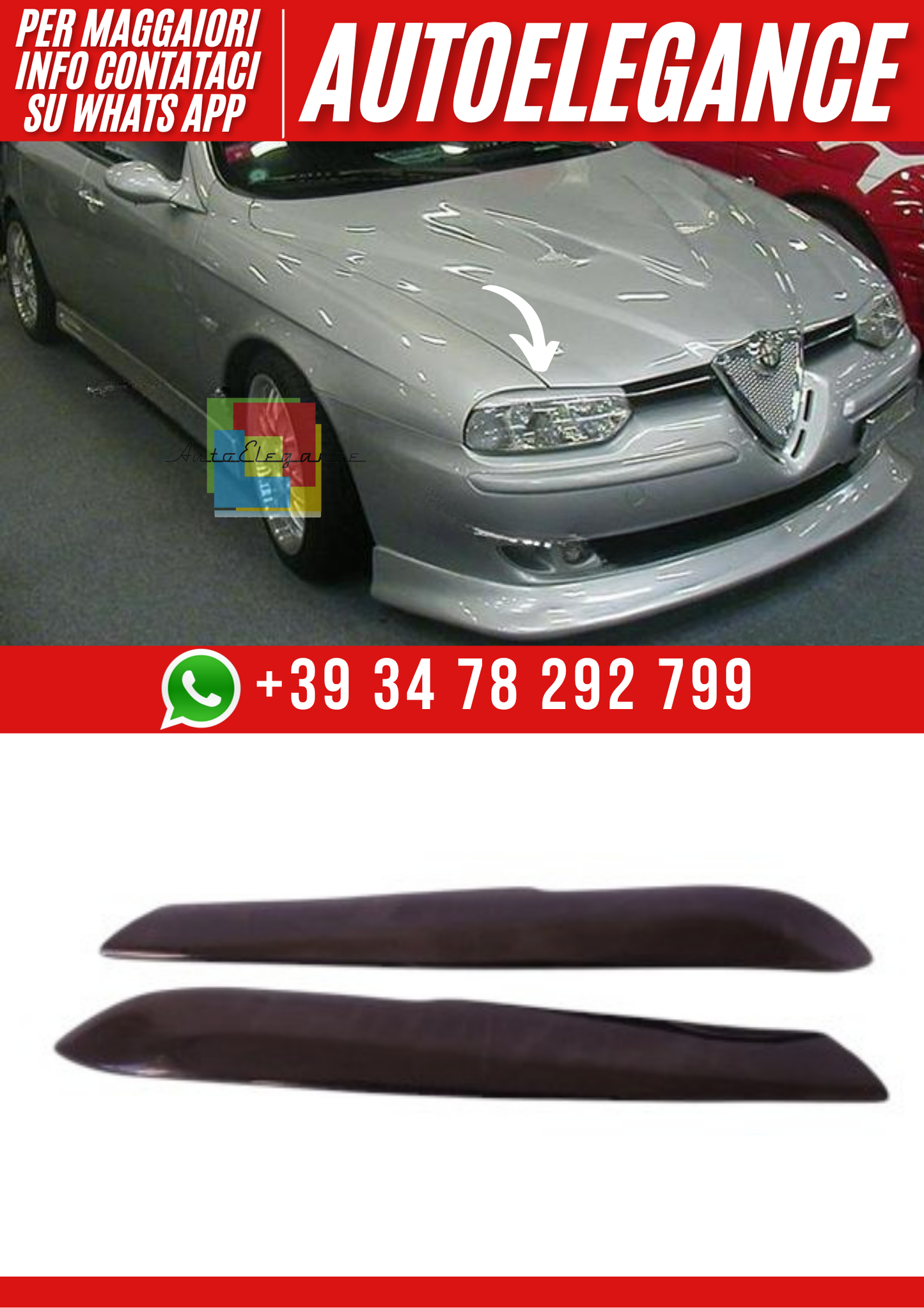 💕Palpebre per Fari Alfa Romeo 156💕