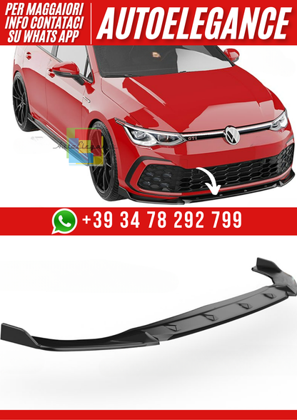 💕Splitter  VW Golf Mk8 2019+ - Bumper Splitter/Front,  nero lucido💕