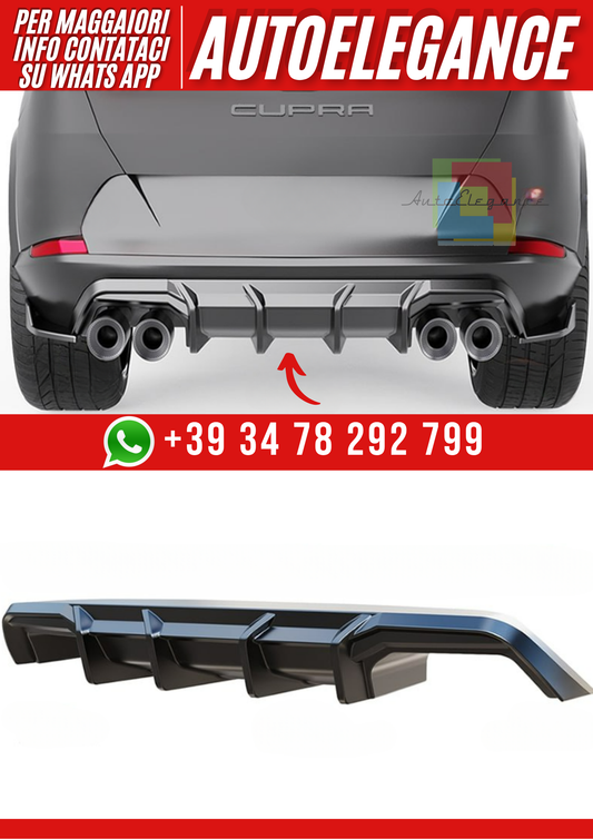 💕Diffusore Seat Cupra Formentor Mk1 2020+ - Diffuser/Rear nero lucido💕