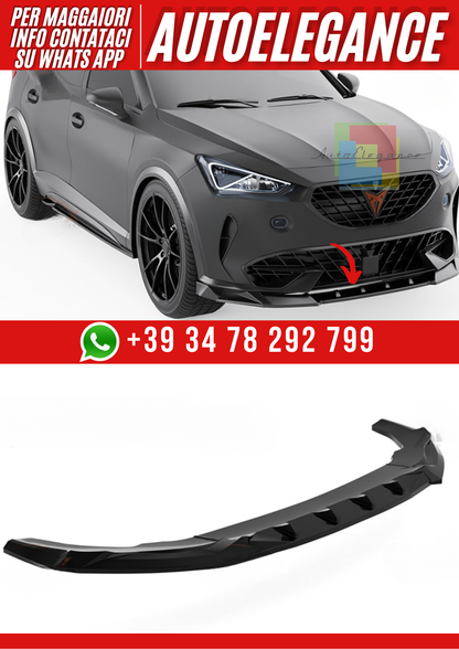 💕Splitter Seat Cupra Formentor Mk1 2020+ - Bumper Splitter Front, nero lucido💕