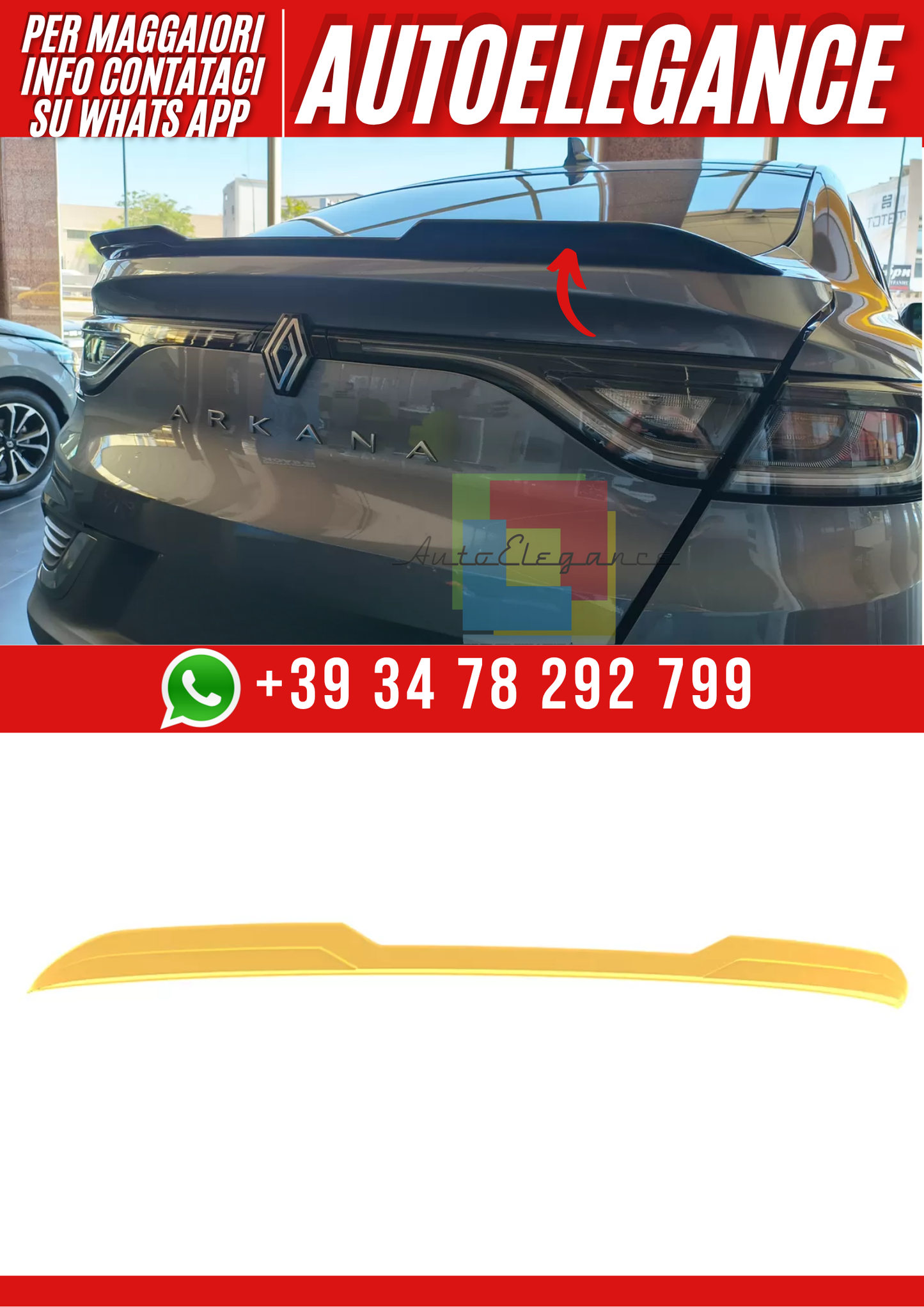 💕Lip Spoiler Renault Arkana Mk1💕