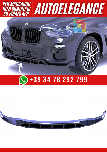 💕Splitter BMW G05 2013+  X5M Sport V1 Nero lucido 💕