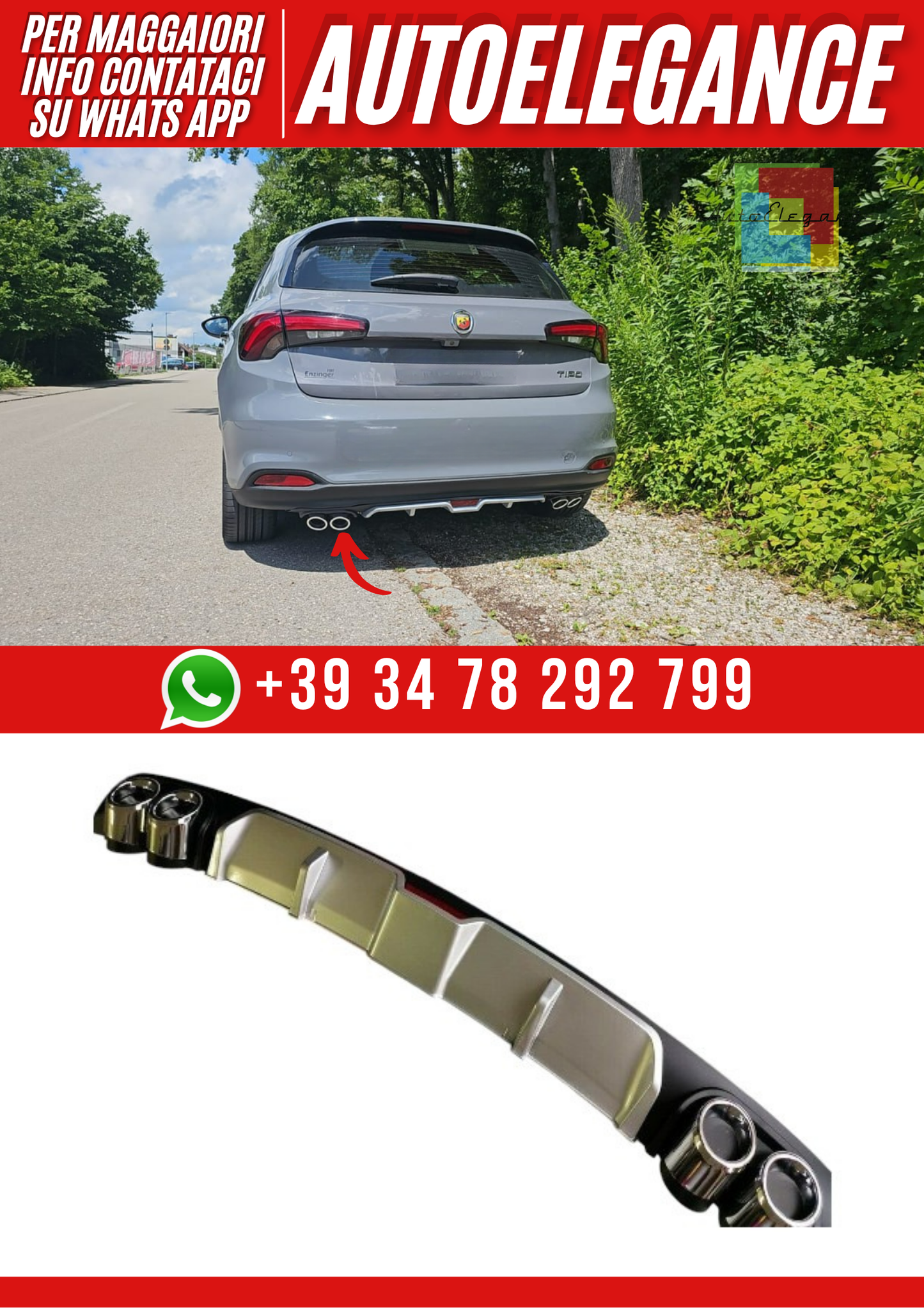 💕Diffusore adatto  per  Fiat Tipo💕