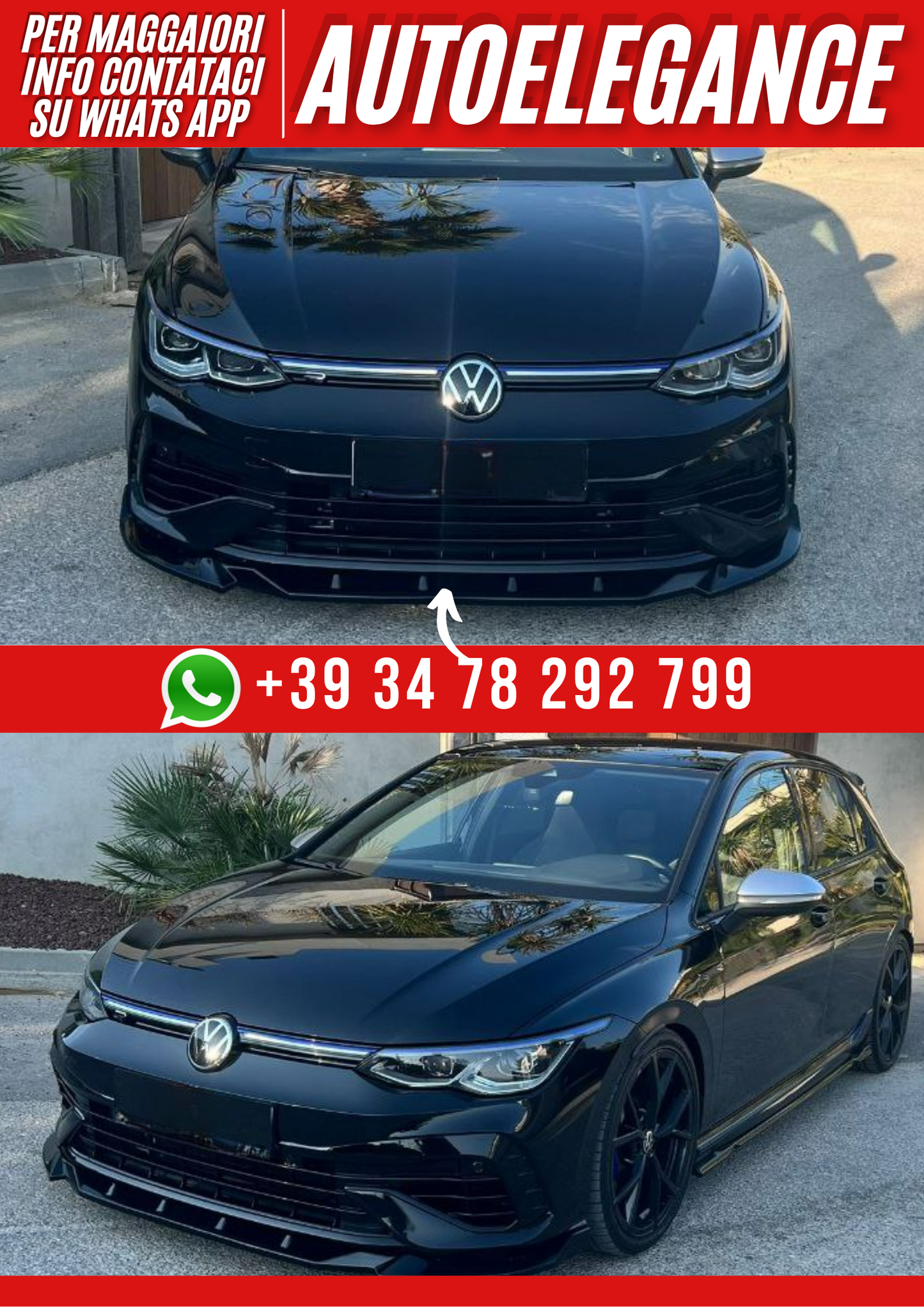 💕Splitter golf 8 mk8 R 2017 -2020 solo per versione R.💕