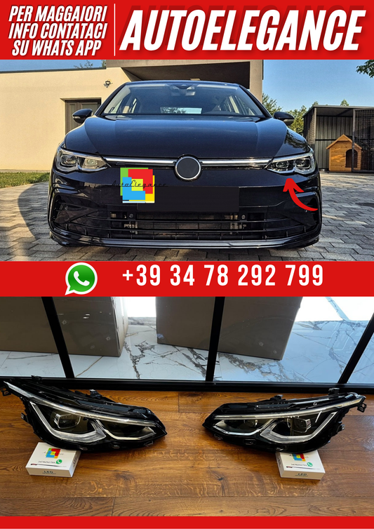 💕FARI ANTERIORI GOLF 8 HATCHBACK 2020+ FULL LED DINAMICI - KITT HLVWG8 💕