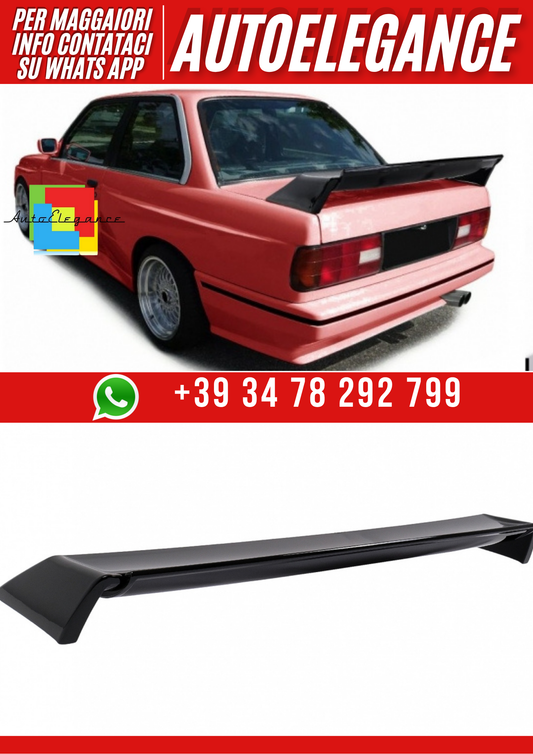 💕Spoiler posteriore adatto per BMW Serie 3 E30 (1982-1992) Piano Black💕
