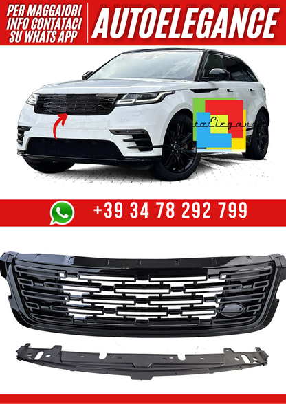 💕Griglia Upgrade Look Nero Lucido Adatto per Range Rover Velar L560 17-23💕