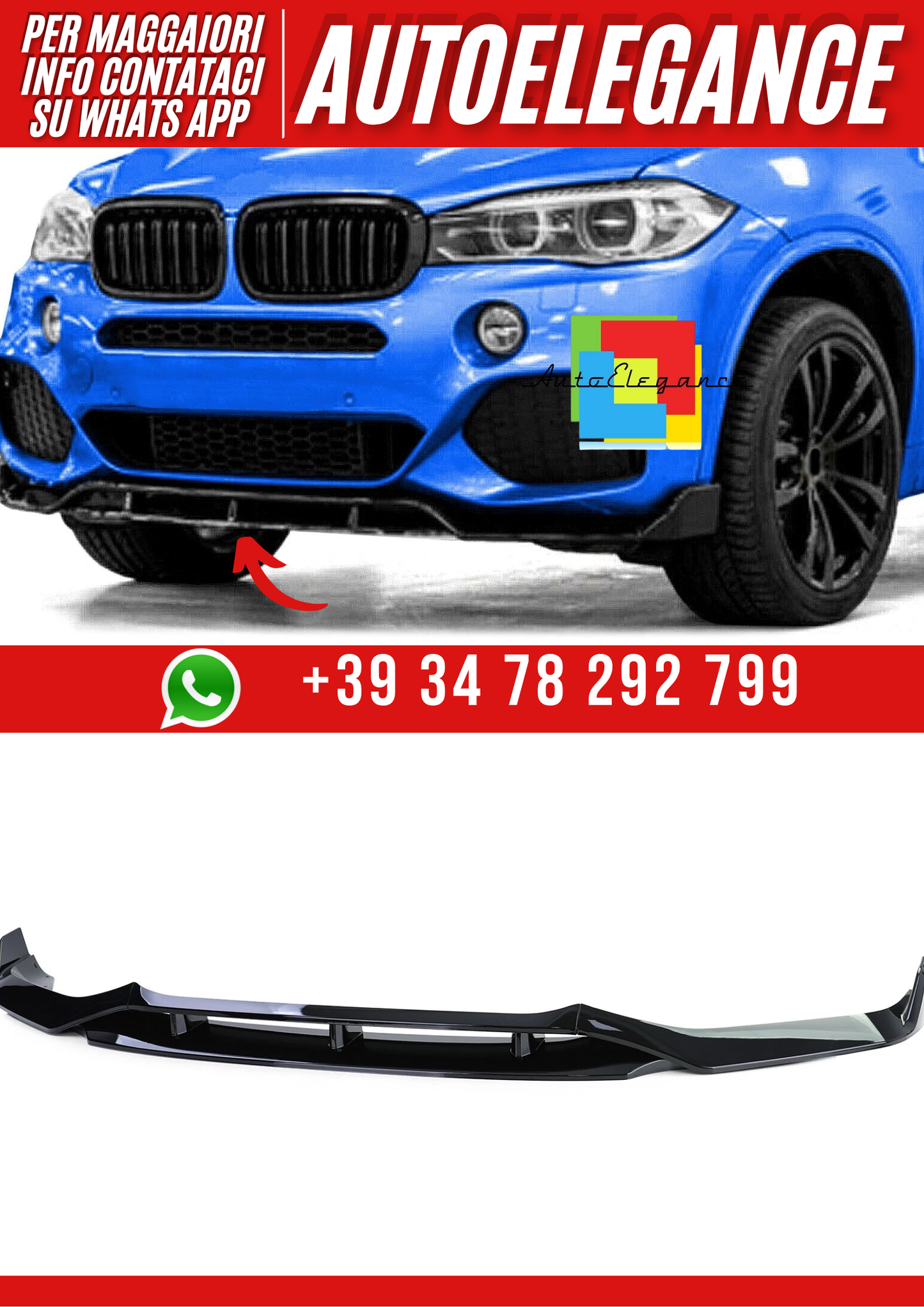 💕Spliter anteriore  adatto per BMW X5 F15 13-18💕