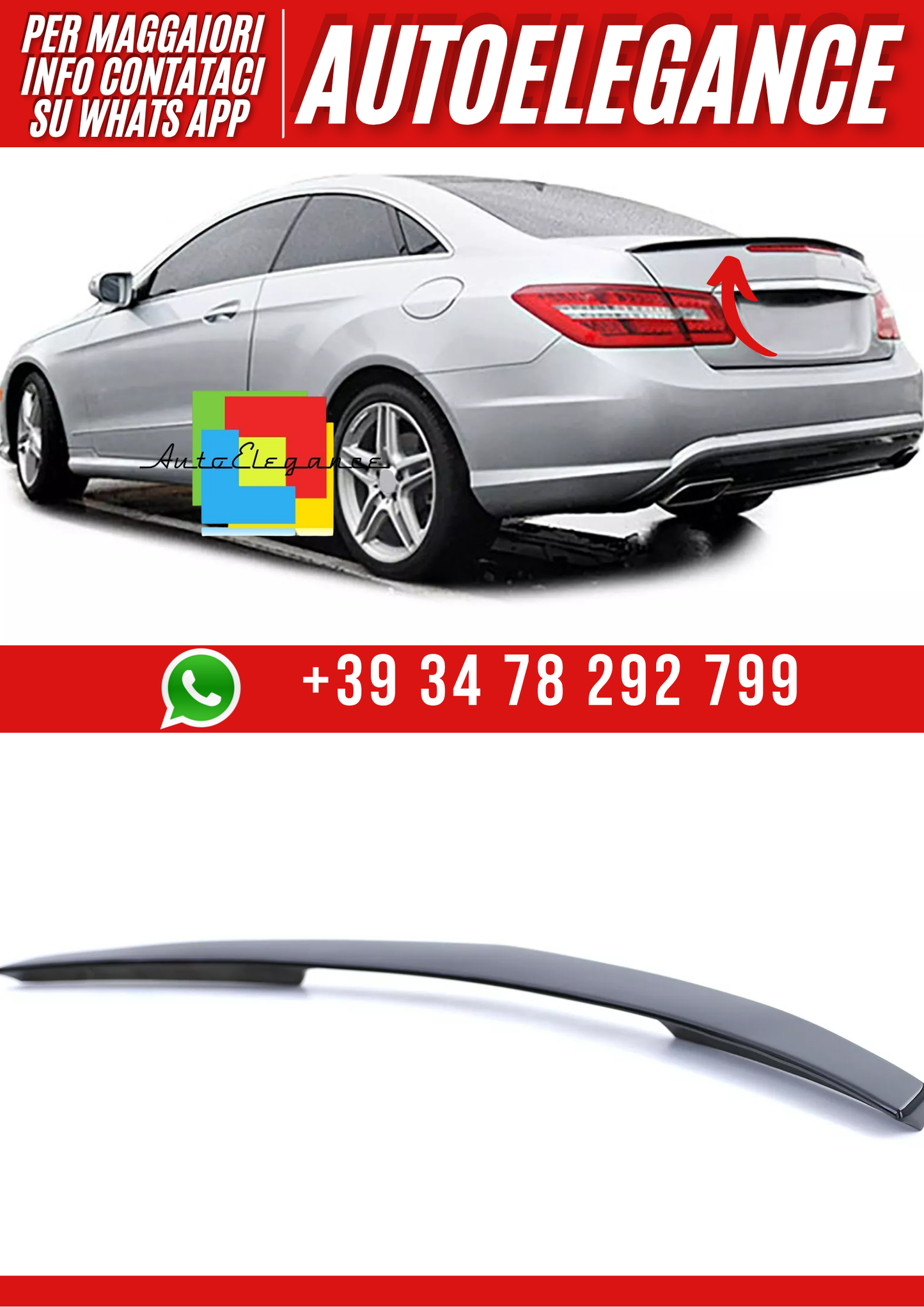 💕Spoiler posteriore sportivo Mercedes Classe E C207 Coupe 09-16💕
