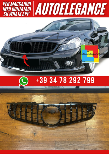 💕GRIGLIA  MERCEDES SL R230 2008-2011 LOOK GT NERO LUCIDO💕