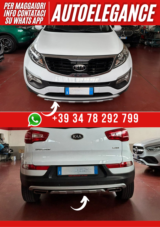 💕Art.0150  Sotto paraurti anteriore + posteriore kia sportage 11-14 diffusore💕
