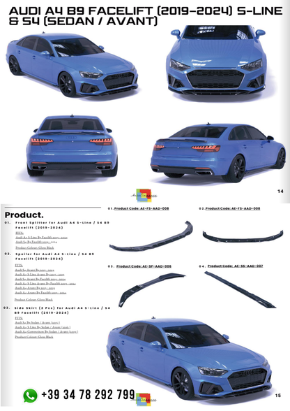 💕Body kitt Audi A4 B9 Facelift /s-line, s4(Sedan/Avant)💕