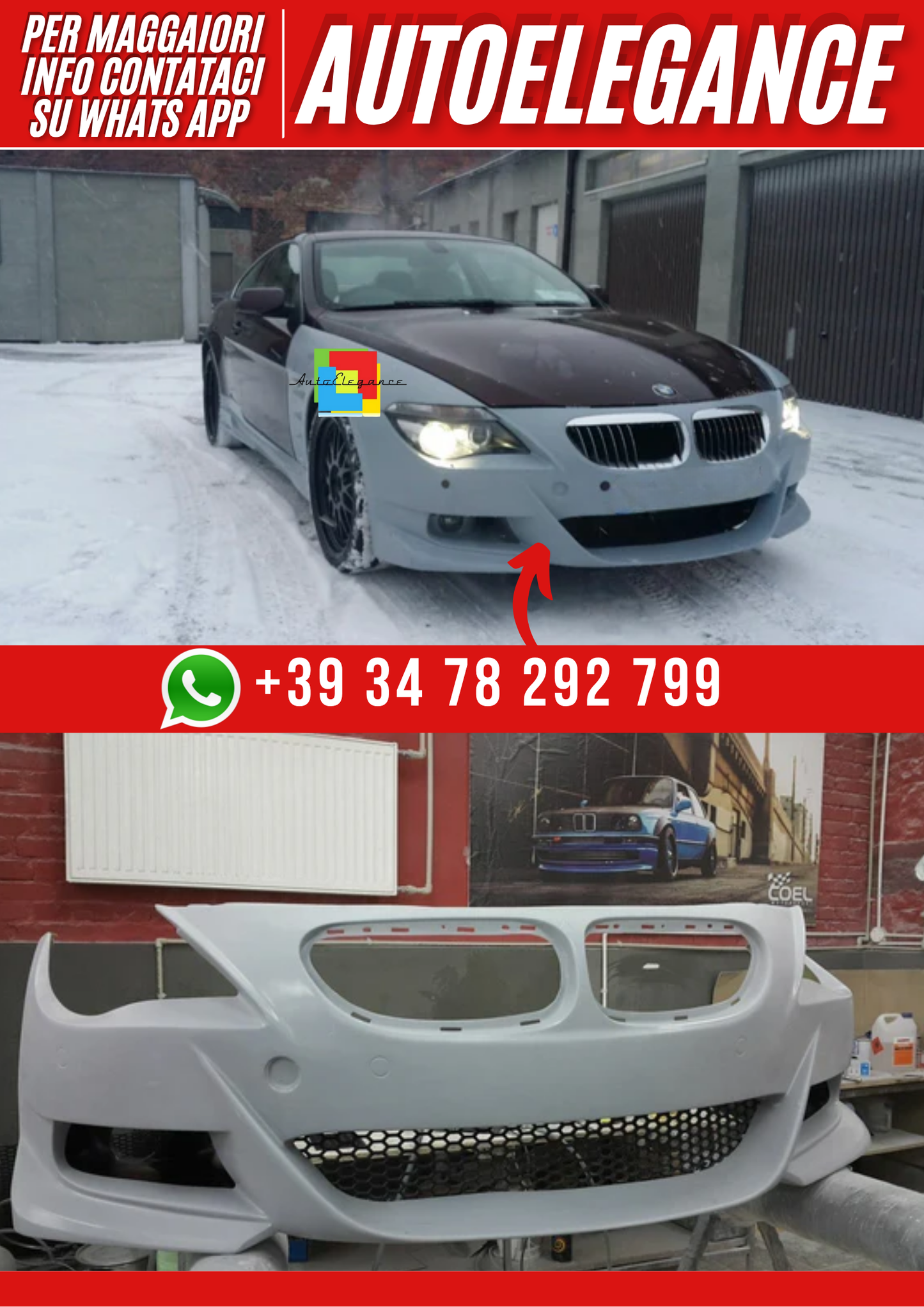 💕BMW 6 E63 E64 / PARAURTI ANTERIORE / PERFETTA VESTIBILITÀ💕